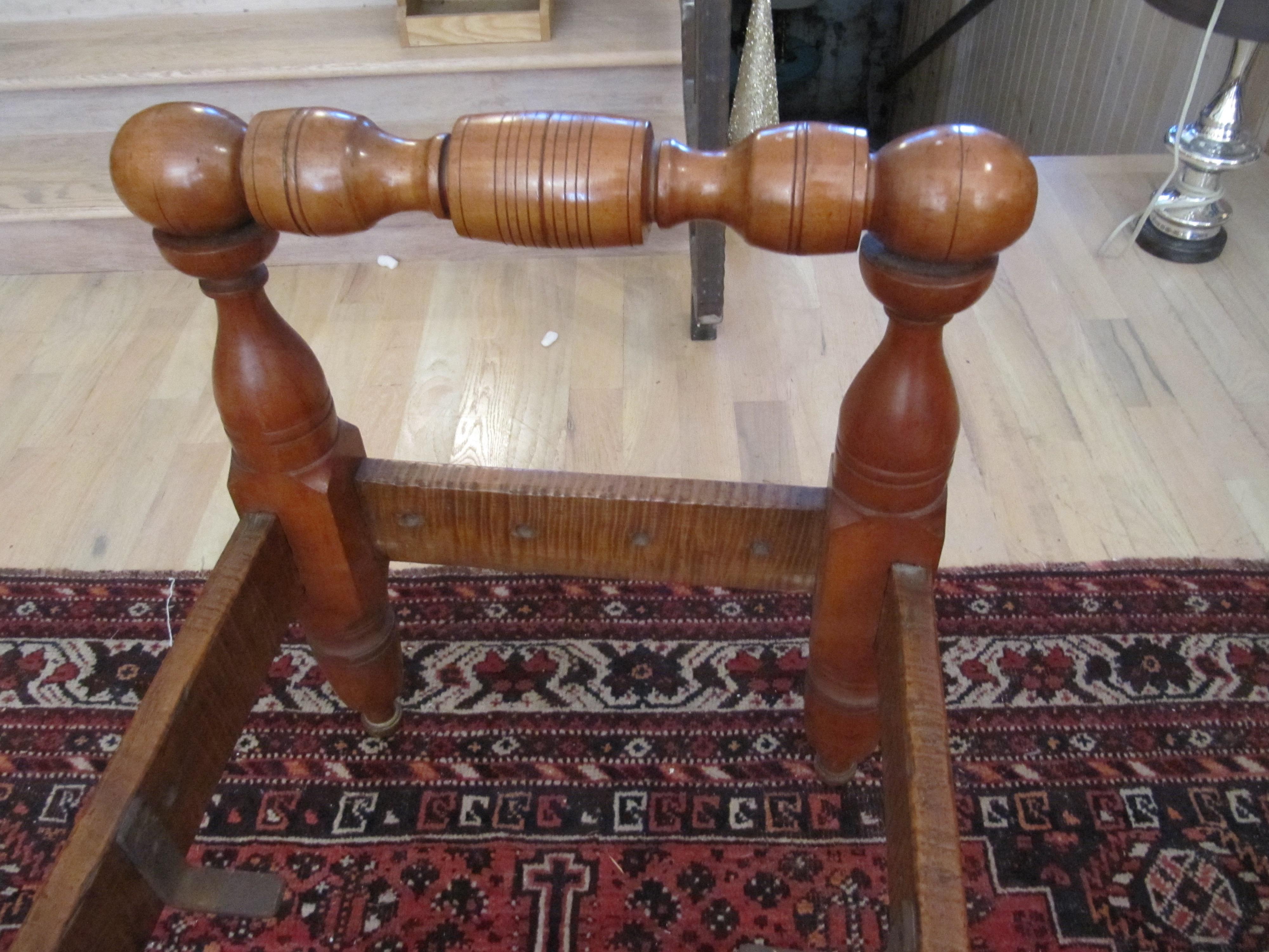 American Classical American Tiger Maple Bench, Great for Hall Way Bench or Bench at Foot of Bed For Sale