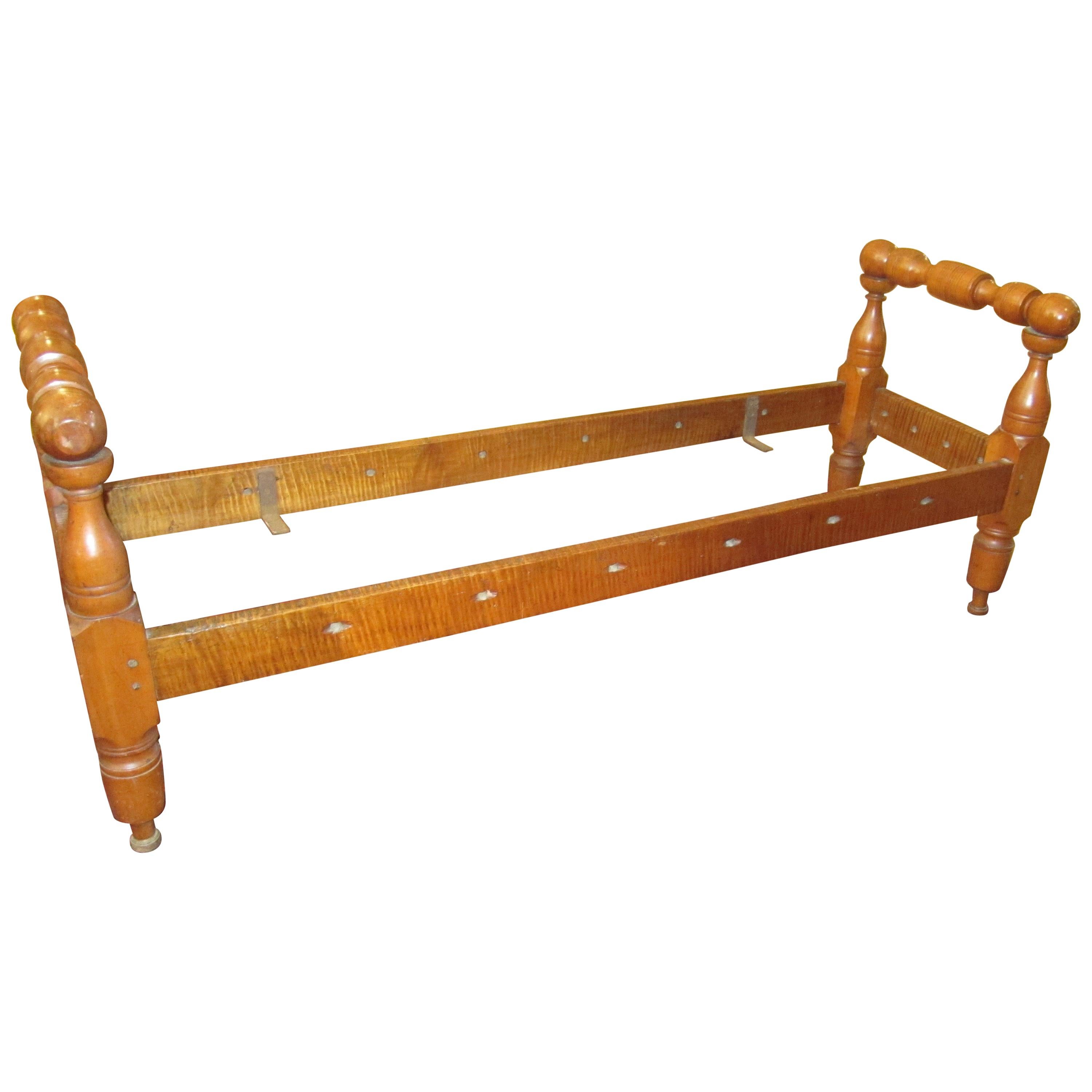American Tiger Maple Bench, Great for Hall Way Bench or Bench at Foot of Bed For Sale