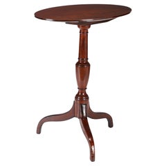 Candelero ovalado americano de pata de araña, 1790-1810