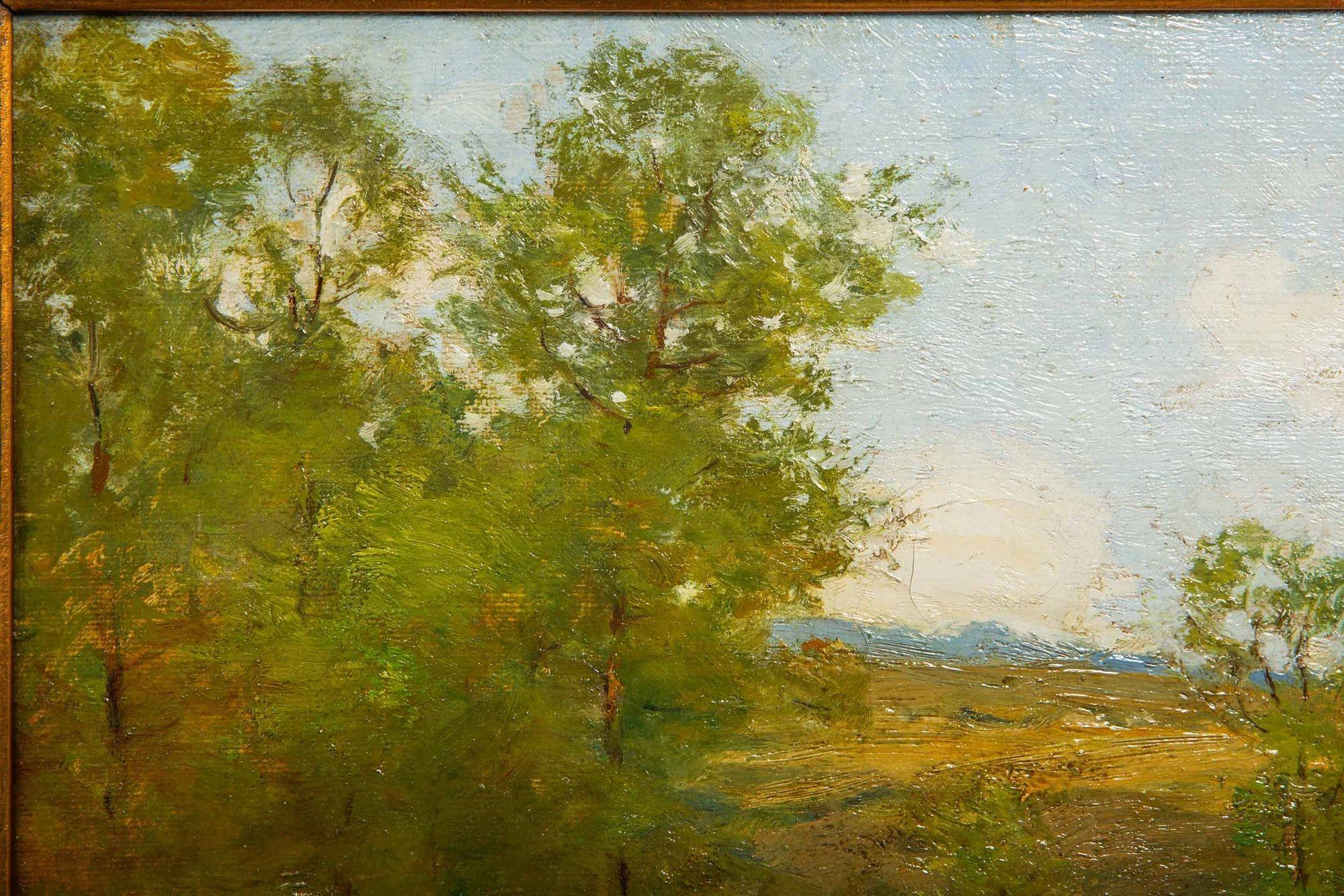 American Tonalist Impressionist Painting “Midsummer” by Cullen Yates In Good Condition For Sale In Shippensburg, PA