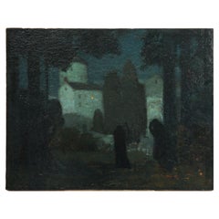 American Tonalist Landscape Painting “The Intruder” by John Fabian Carlson