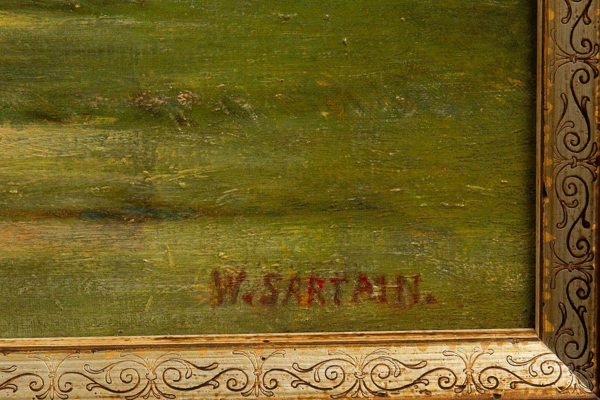 American Tonalist Landscape Painting “Valley of the Oise” by William Sartain For Sale 1