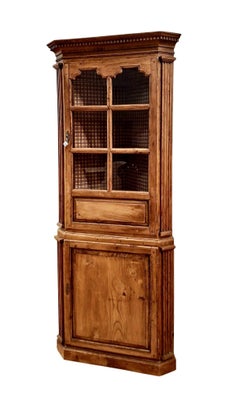 American Traditional Corner Cabinet with Architectural Detailing