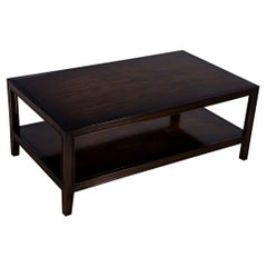 Mesa baja transicional americana de caoba de 2 niveles
