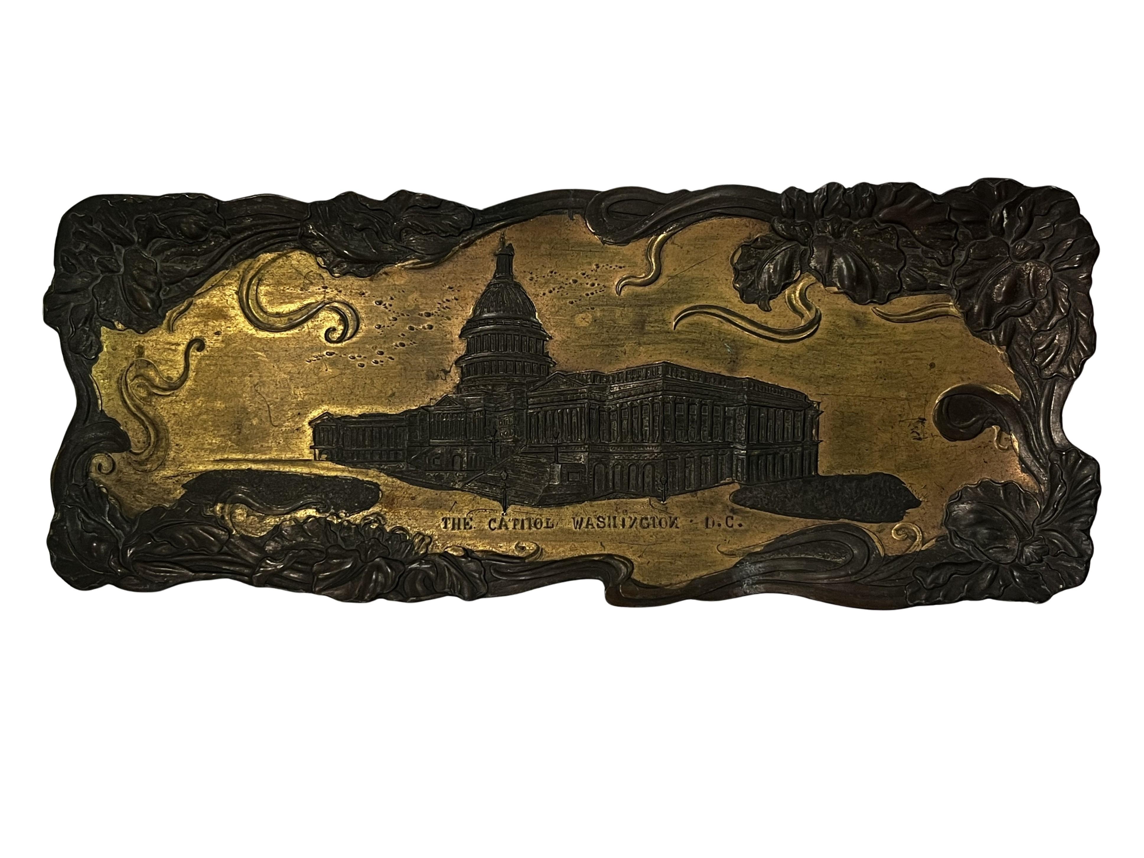 American tray, Capitol Washington D.C., Jugendstil Art Nouveau, 1900, New York For Sale 2