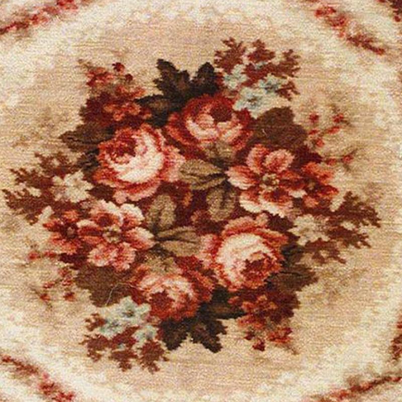 Vittoriano Copritavolo vittoriano American Velvet in velluto beige e marrone in vendita