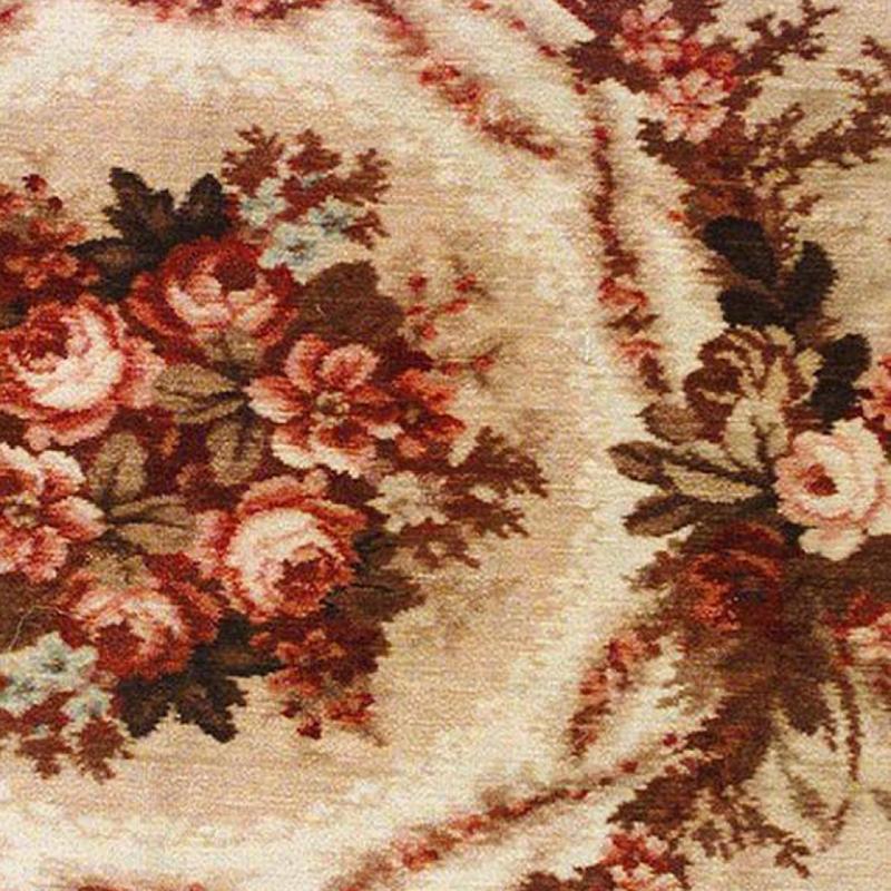Fatto a mano Copritavolo vittoriano American Velvet in velluto beige e marrone in vendita