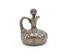 American Victorian Black, Starr & Frost Silver and Glass Decanter