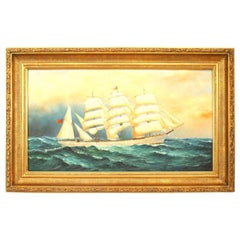 American Victorian Boat Painting American Victorian Boat Painting