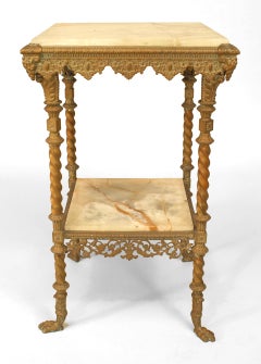American Victorian Brass End Table