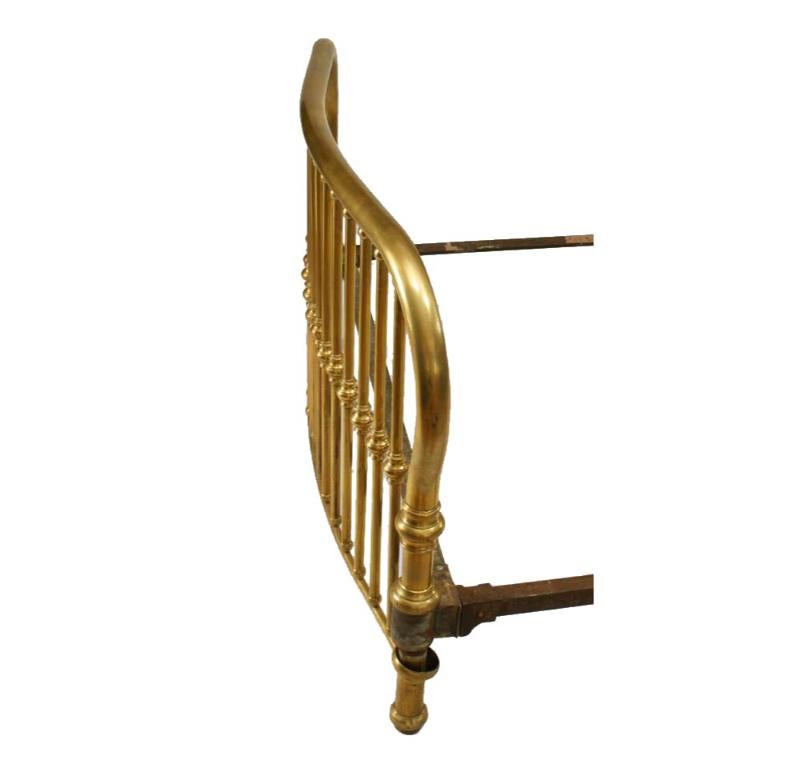 American Victorian brass full size bed with 15 spindles (includes: headboard, footboard, and rails)