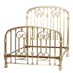 Antique American Victorian Brass Full Sized Bed