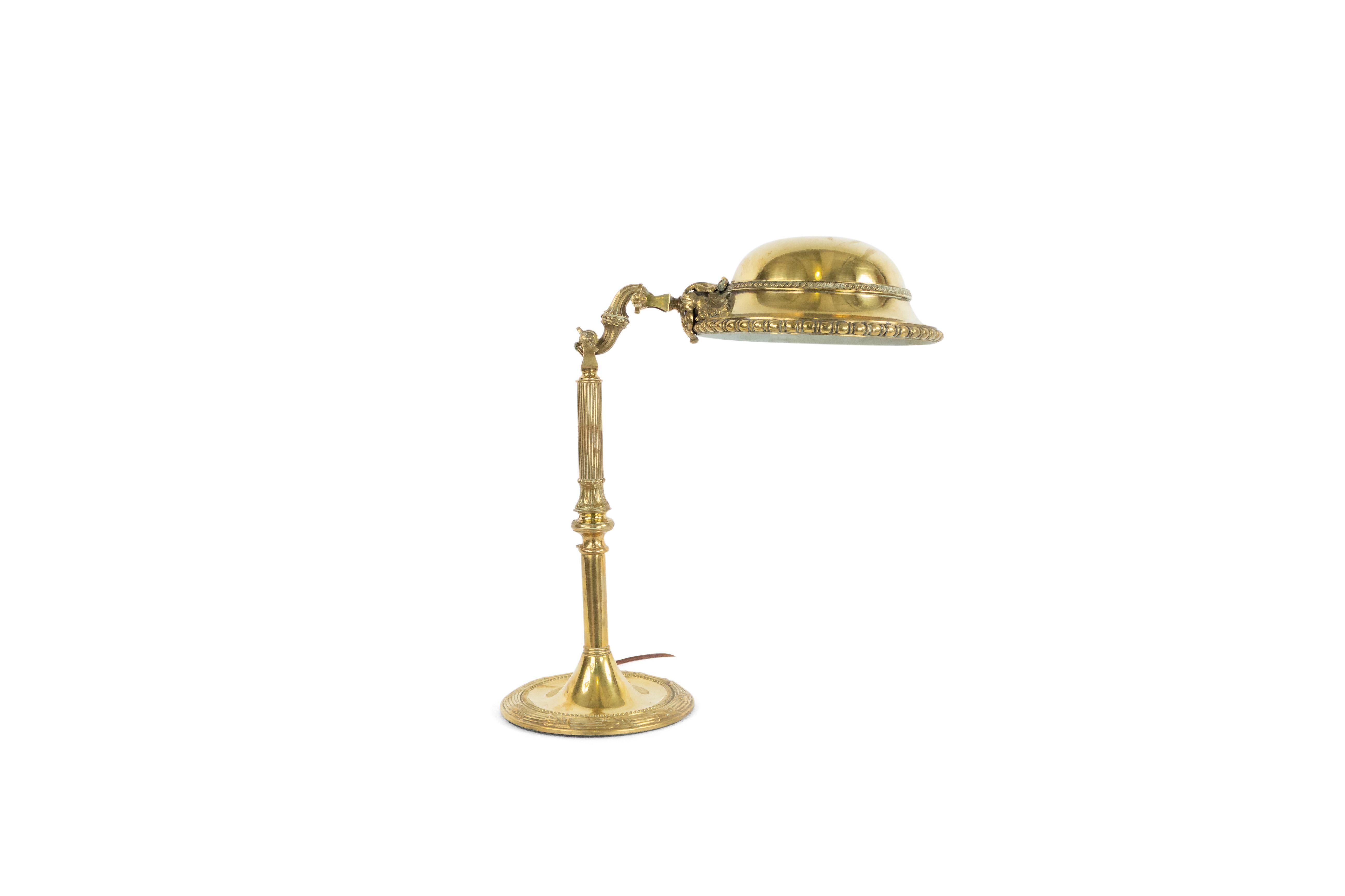 American Victorian Brass Gorham Student Lamp For Sale 3