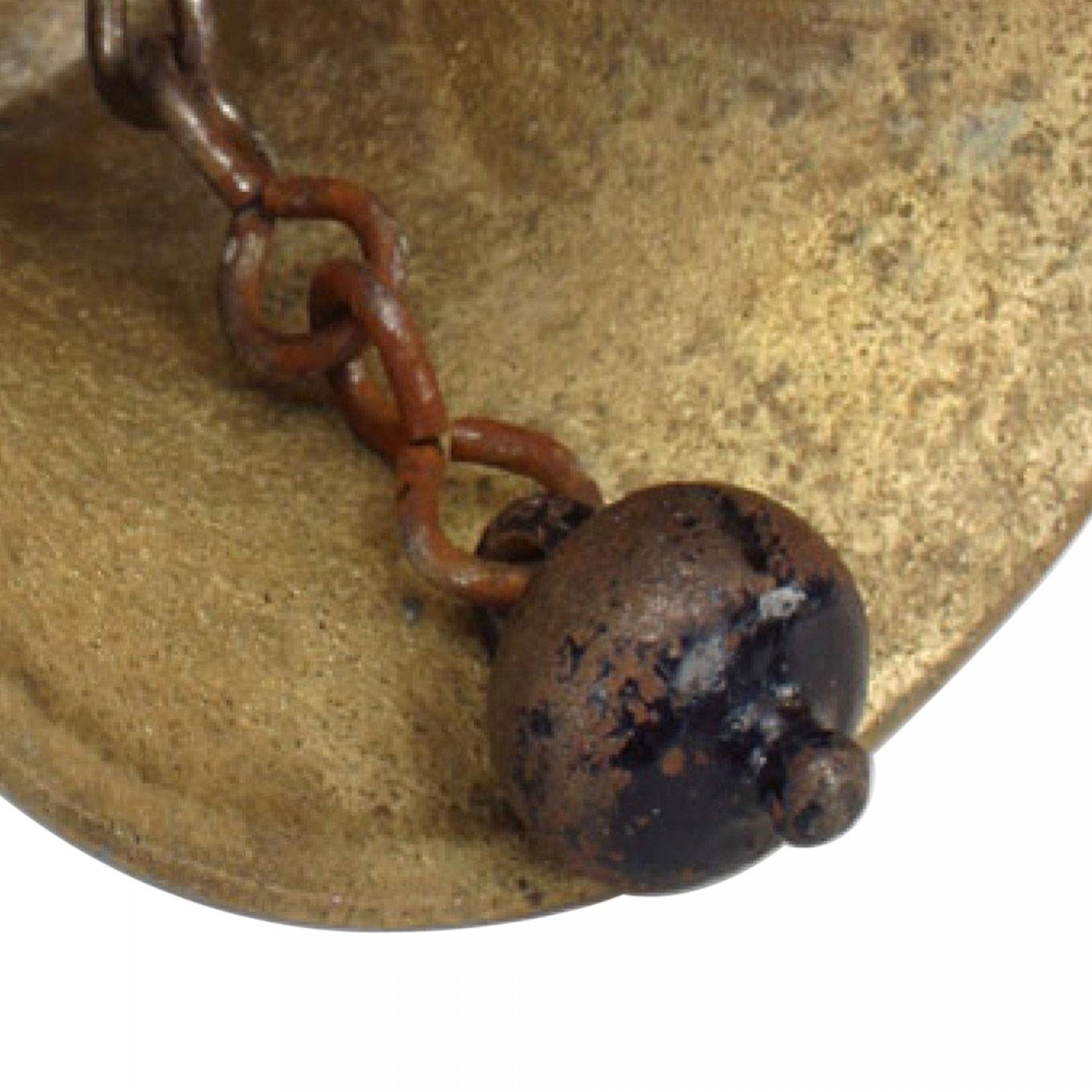 Américain American Victorian Brass School Bell en vente