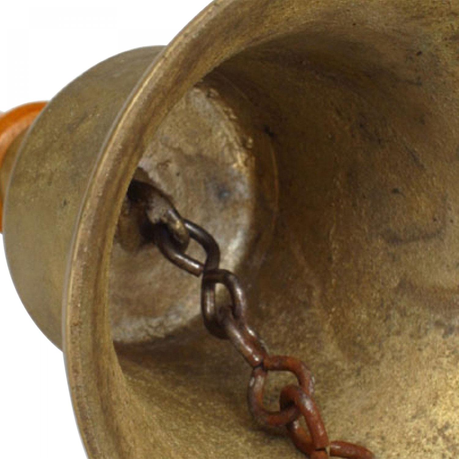 American Victorian Brass School Bell Bon état - En vente à Queens, NY