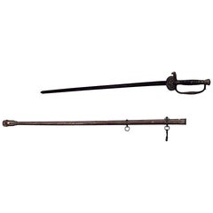 American Victorian Bronze Presentation Sword with Scabbard