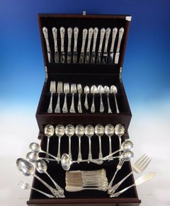 American Victorian by Lunt Sterling Silver Flatware Set 12 Service 115 Pieces