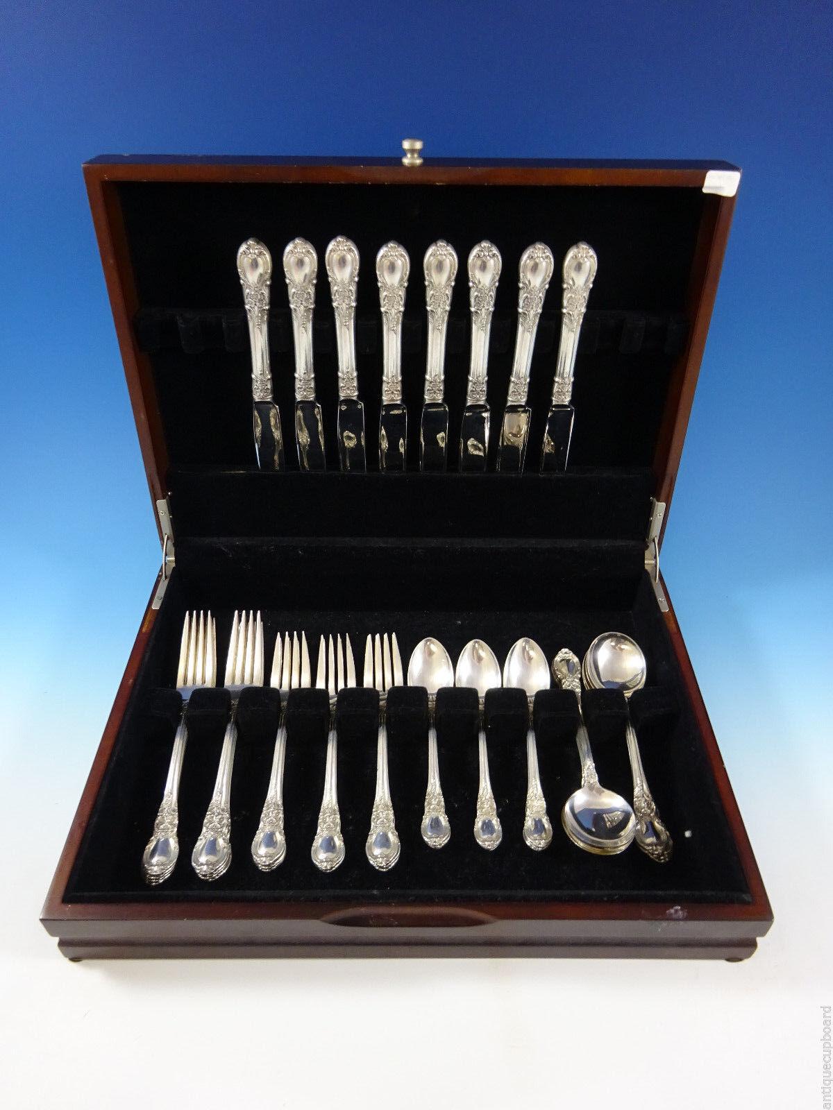 American Victorian by Lunt Silver Set di posate in argento Sterling 8 Servizio 40 Pezzi in vendita 1
