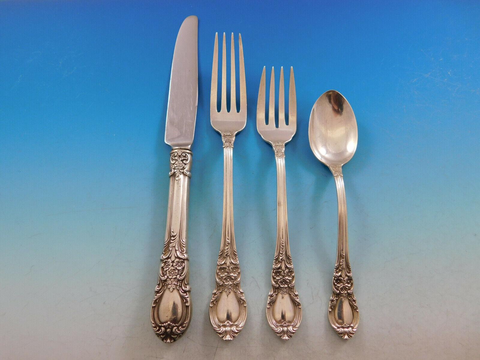 American Victorian by Lunt Sterling Silver Flatware Set for 8 Service 59 pieces en vente 5