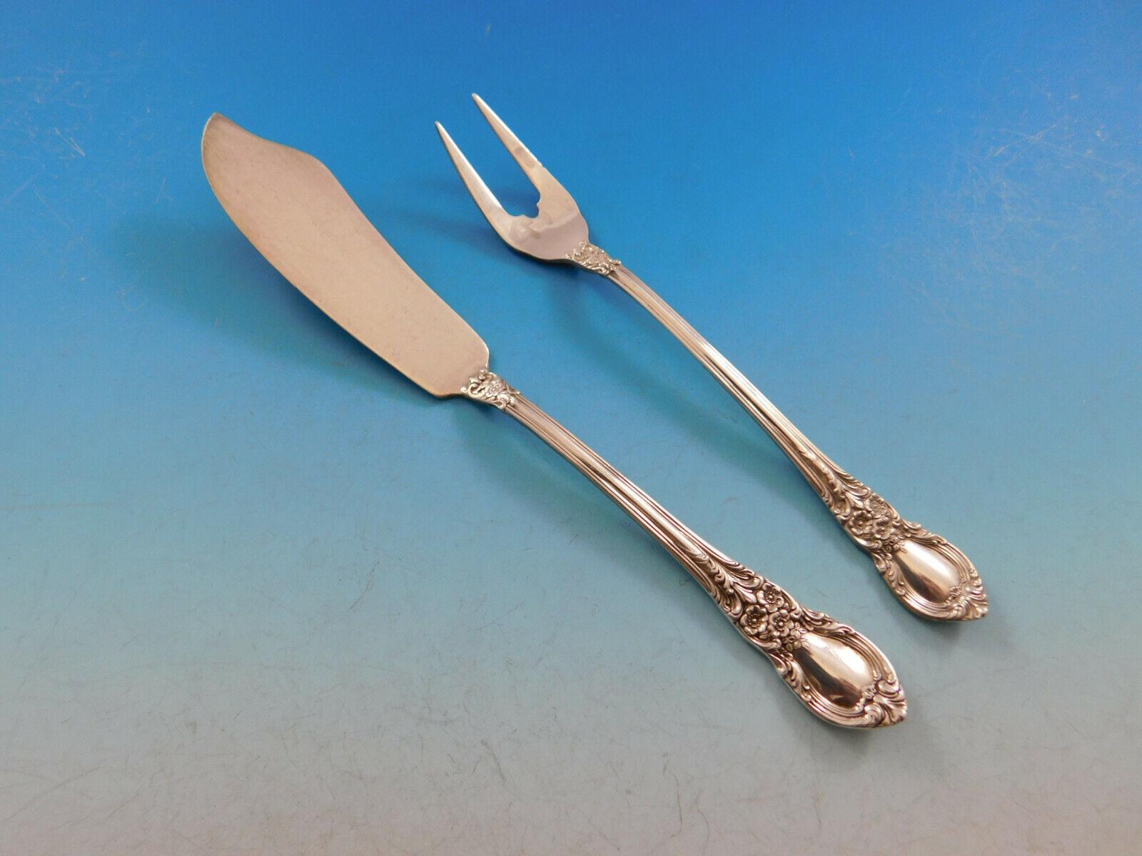 20ième siècle American Victorian by Lunt Sterling Silver Flatware Set for 8 Service 59 pieces en vente