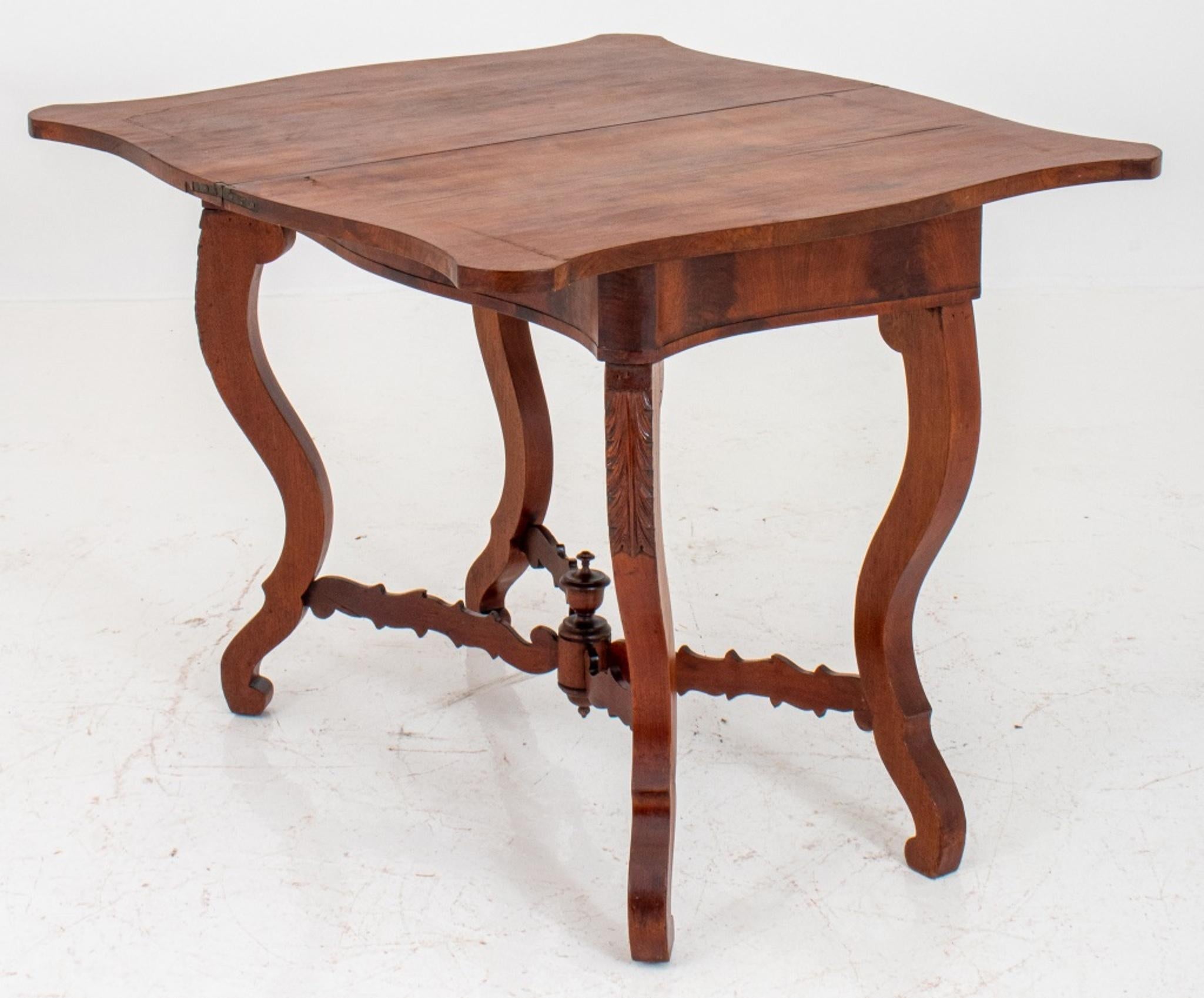 Wood American Victorian Console Card Table For Sale