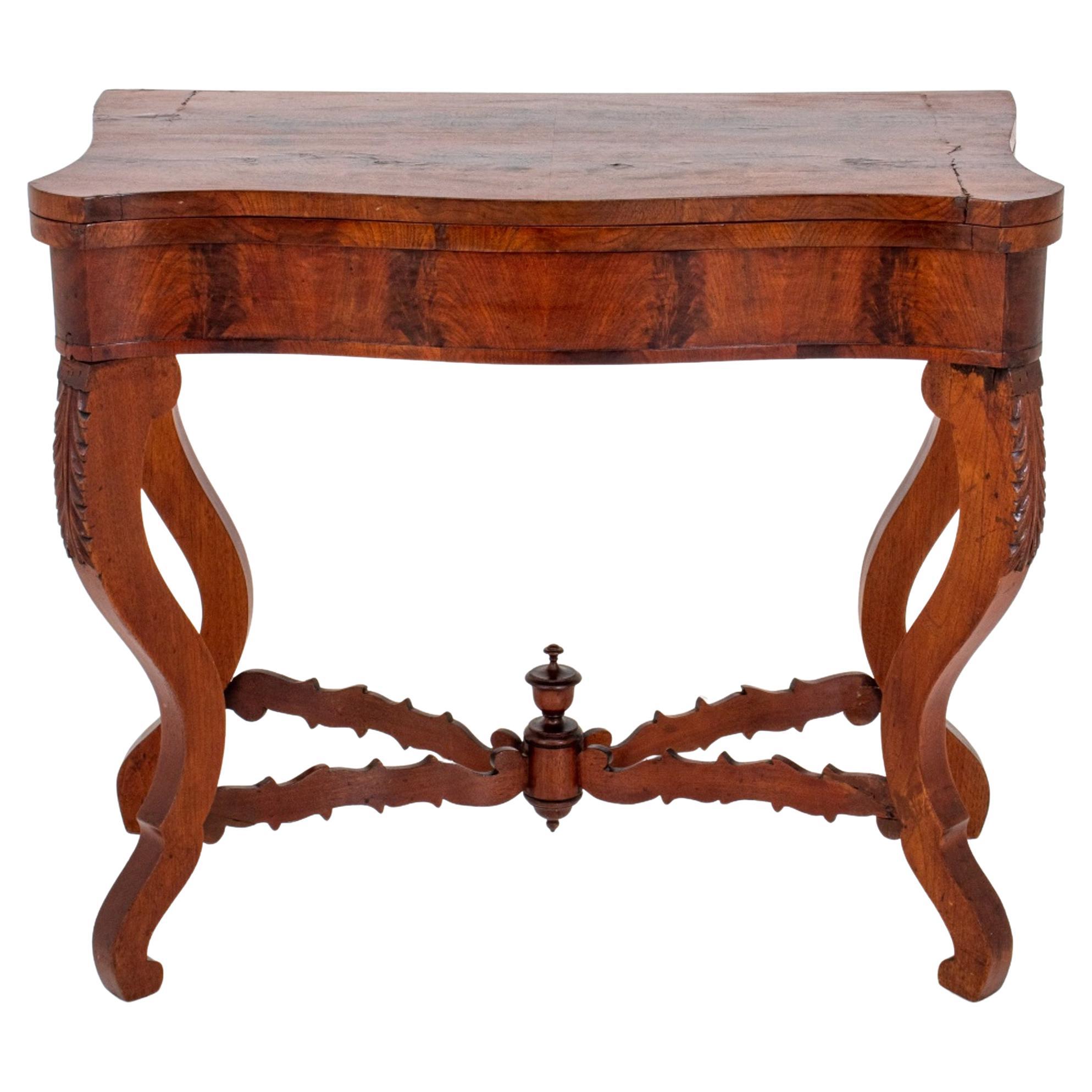 American Victorian Console Card Table For Sale