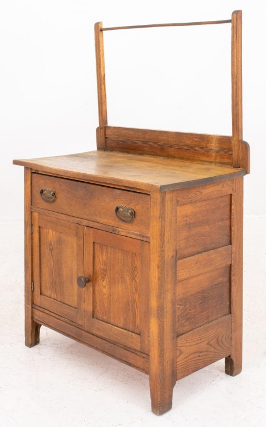 American Victorian Country Oak Wash Stand 3