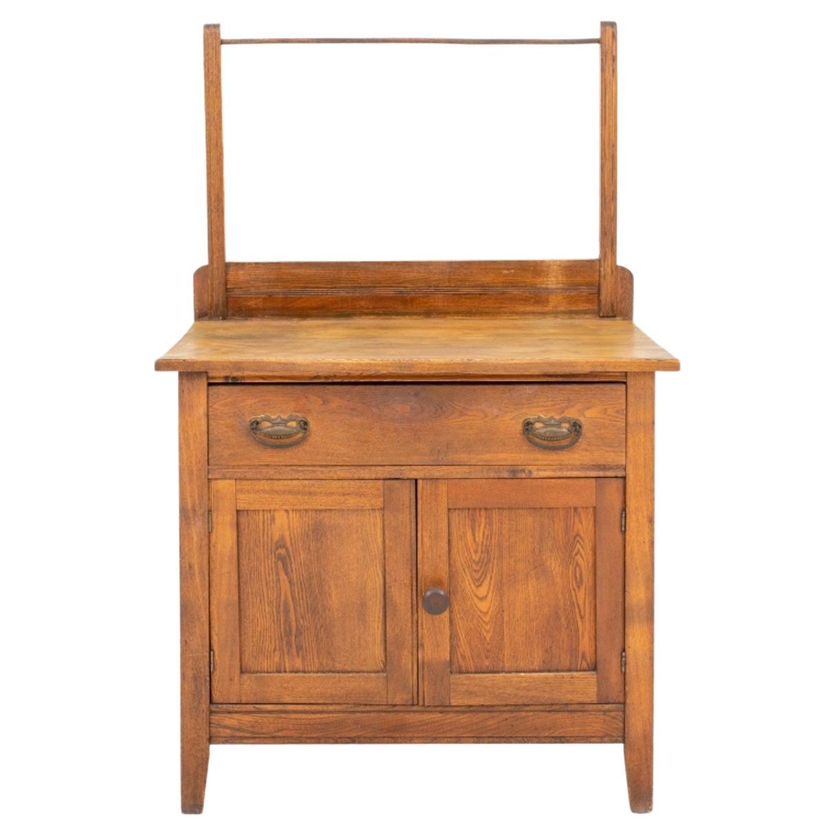 American Victorian Country Oak Wash Stand