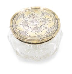 American Victorian Crystal Powder Box