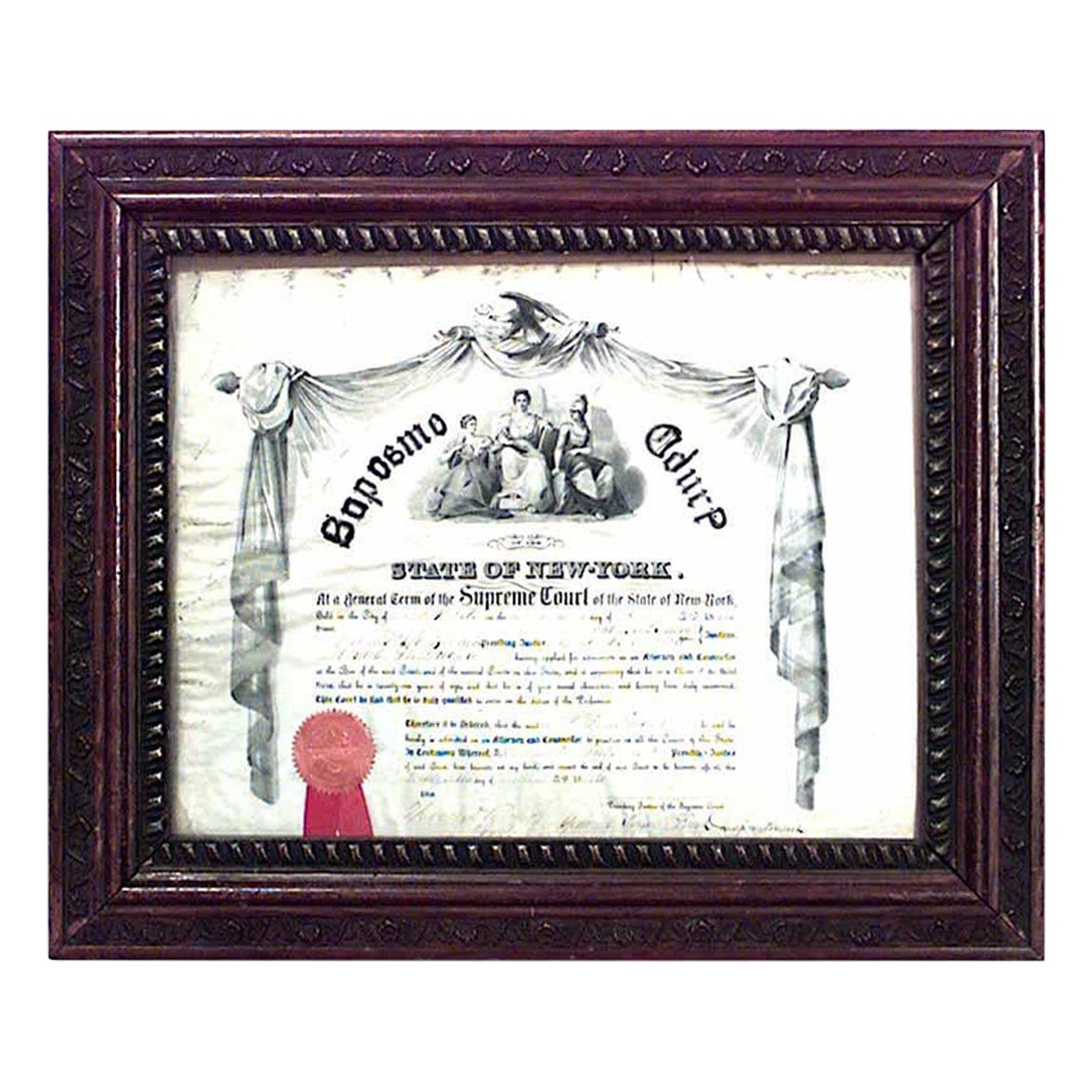 American Victorian Diploma Plaque en venta