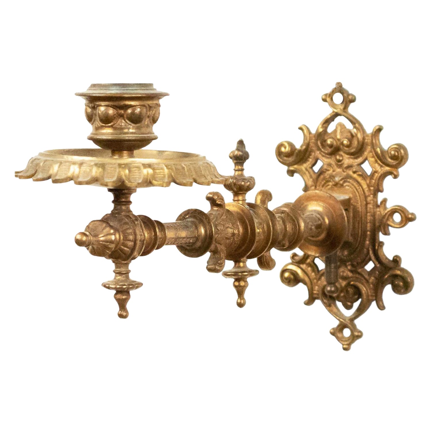 American Victorian Eastlake Bronze Wall Sconce
