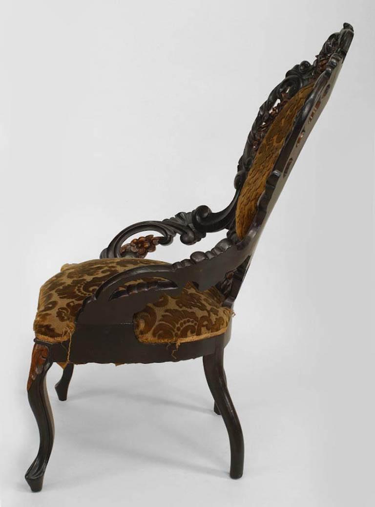 victorian velvet chair