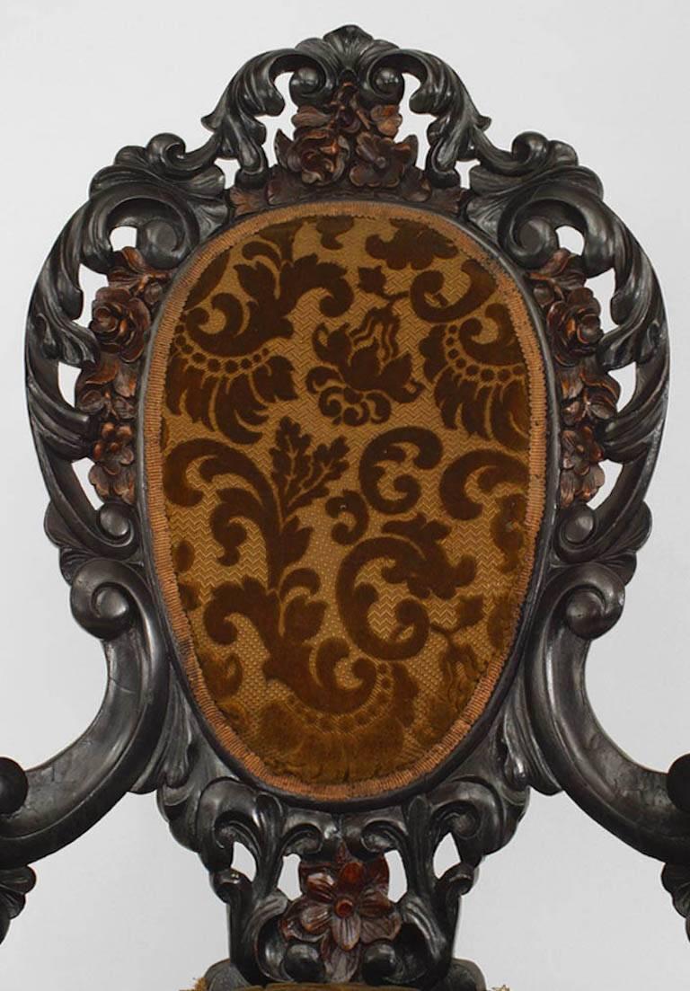 American Victorian Velvet Arm Chair In Good Condition For Sale In Queens, NY