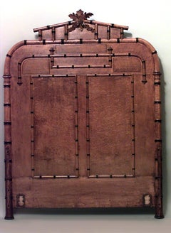 American Victorian Maple Faux Bamboo Queen Bed