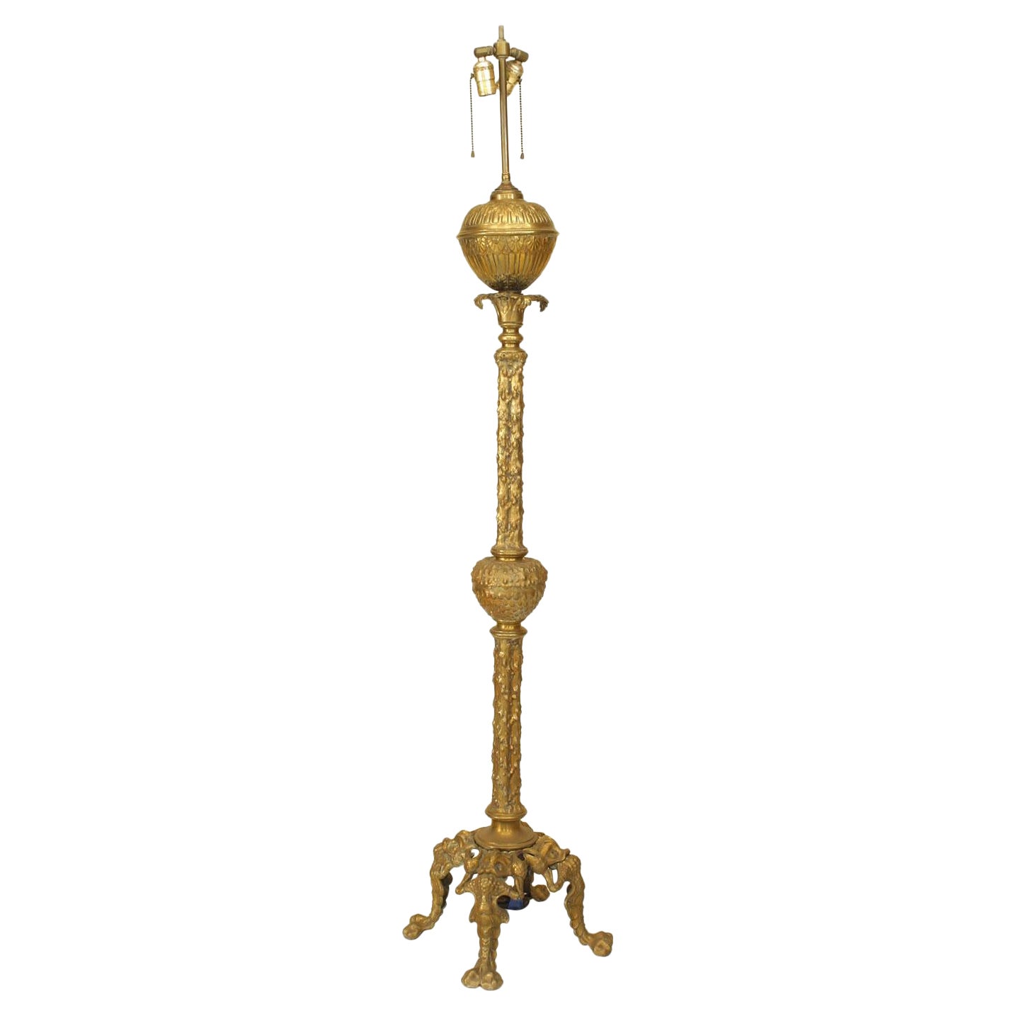 American Victorian Faux Briarwood Lamp