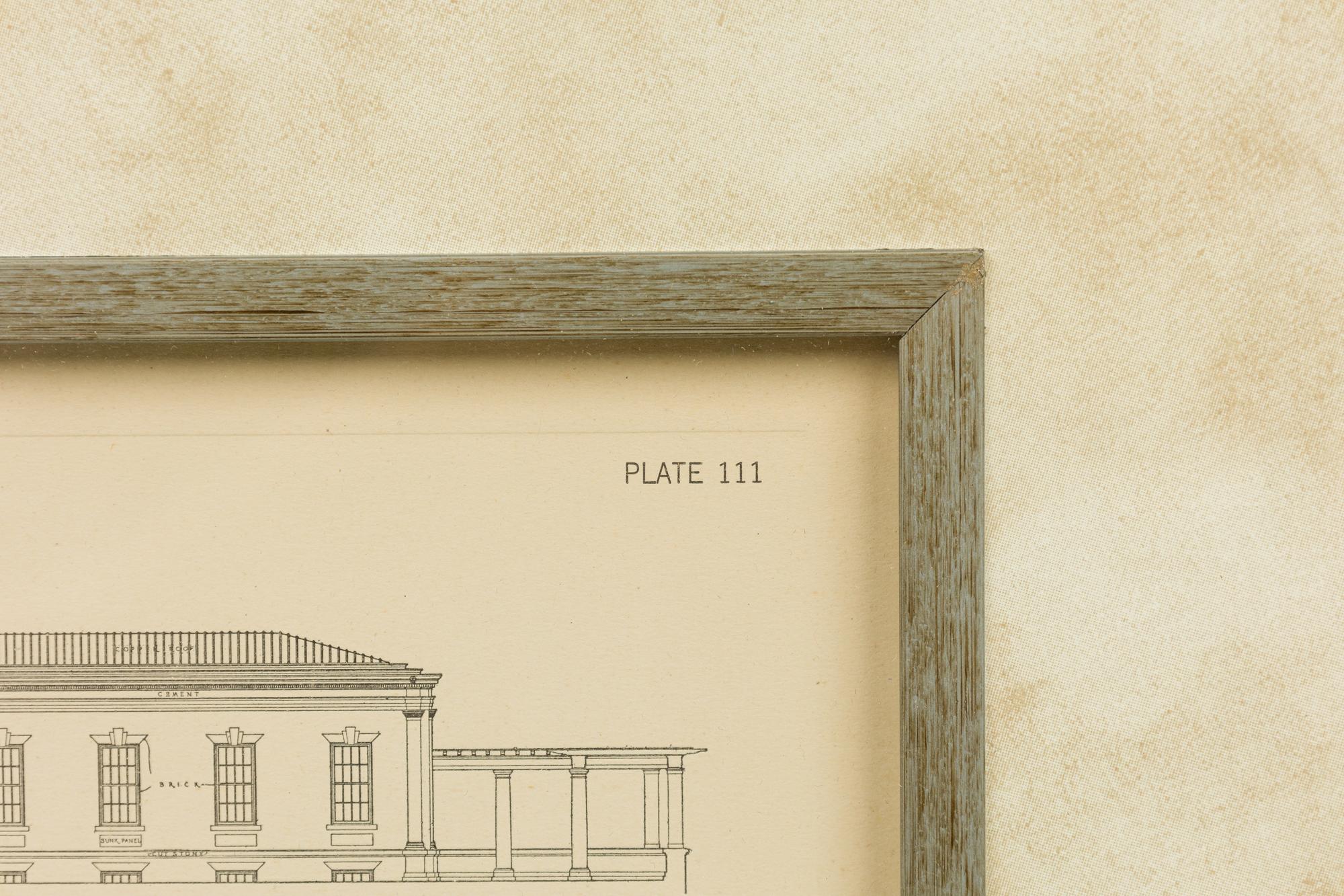 Impresión Monográfica Victoriana Americana Enmarcada, Titulada: Detalle Porción Central, Acade Hecho a mano en venta