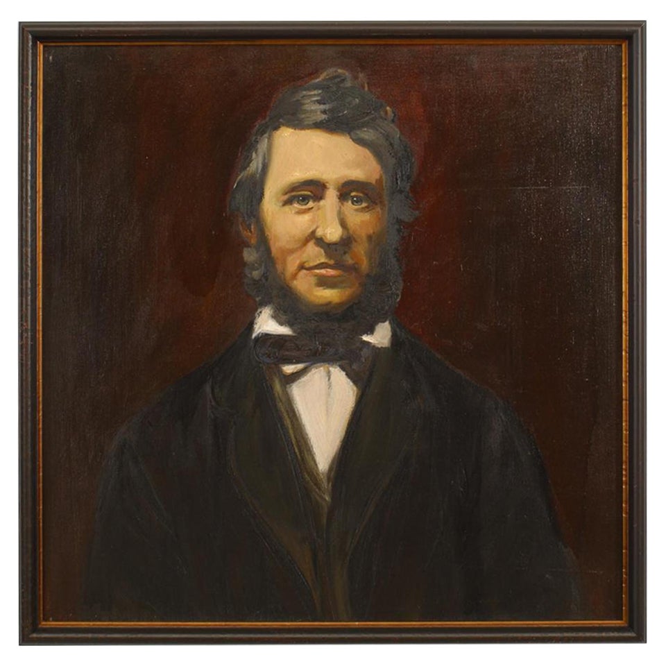 American Victorian Henry David Thoreau Painting