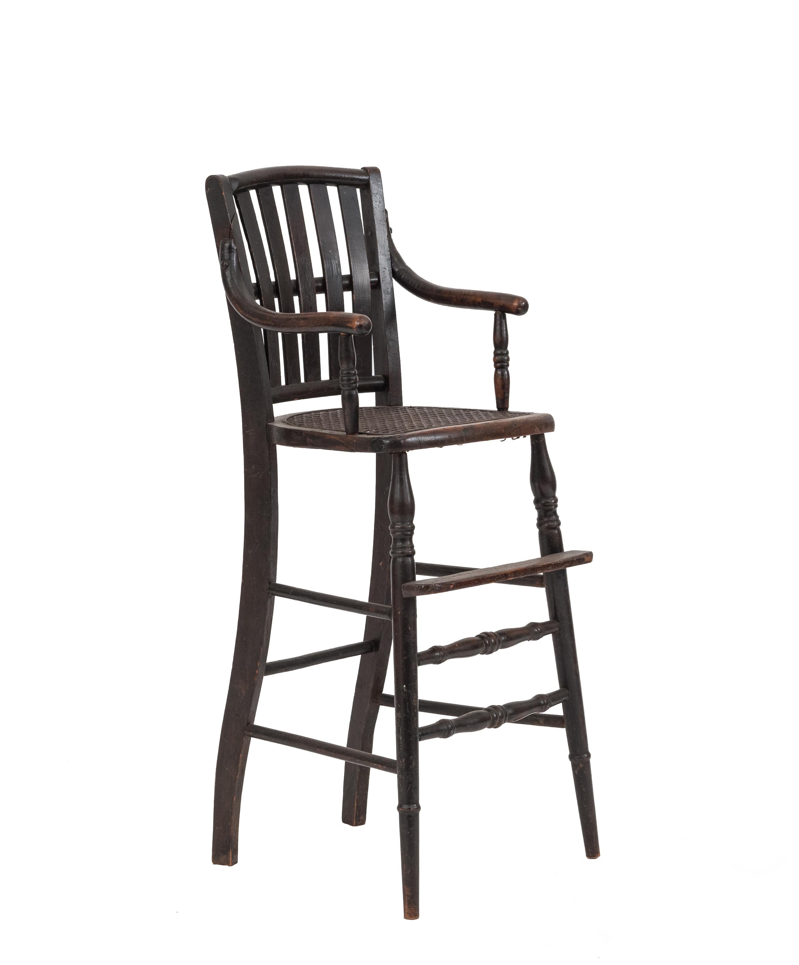 Hand-Crafted American Victorian High Chair For Sale