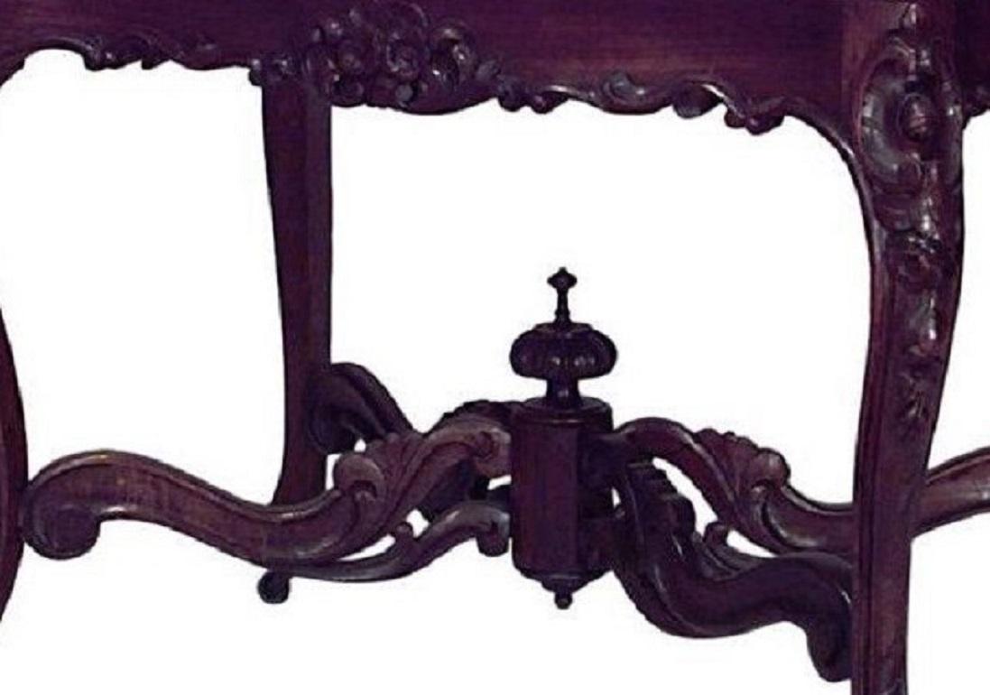 American Victorian John Henry Belter Marble Top Center Table In Good Condition For Sale In Queens, NY
