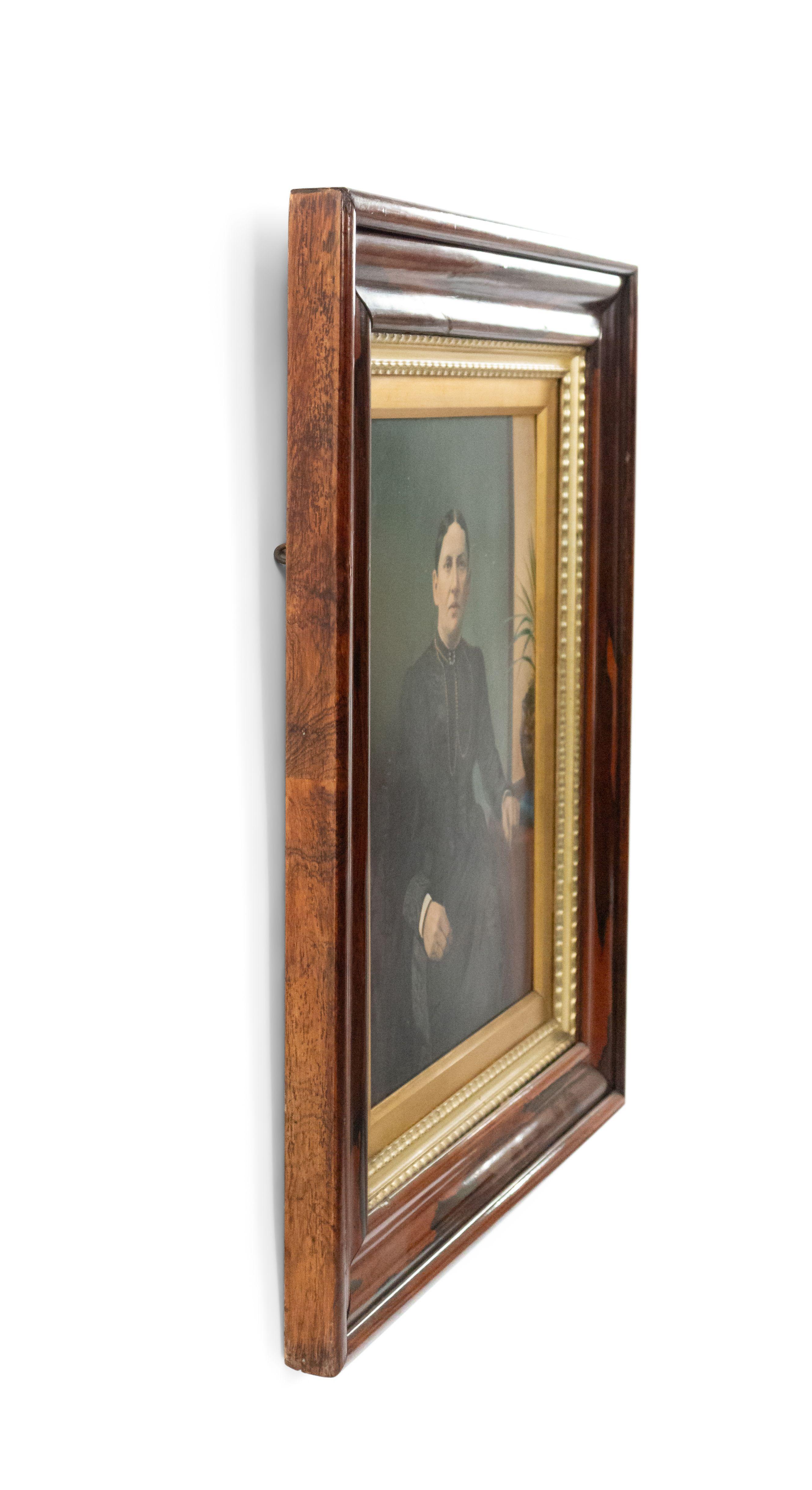 Portrait d'une dame victorienne américaine en noir Bon état - En vente à Queens, NY