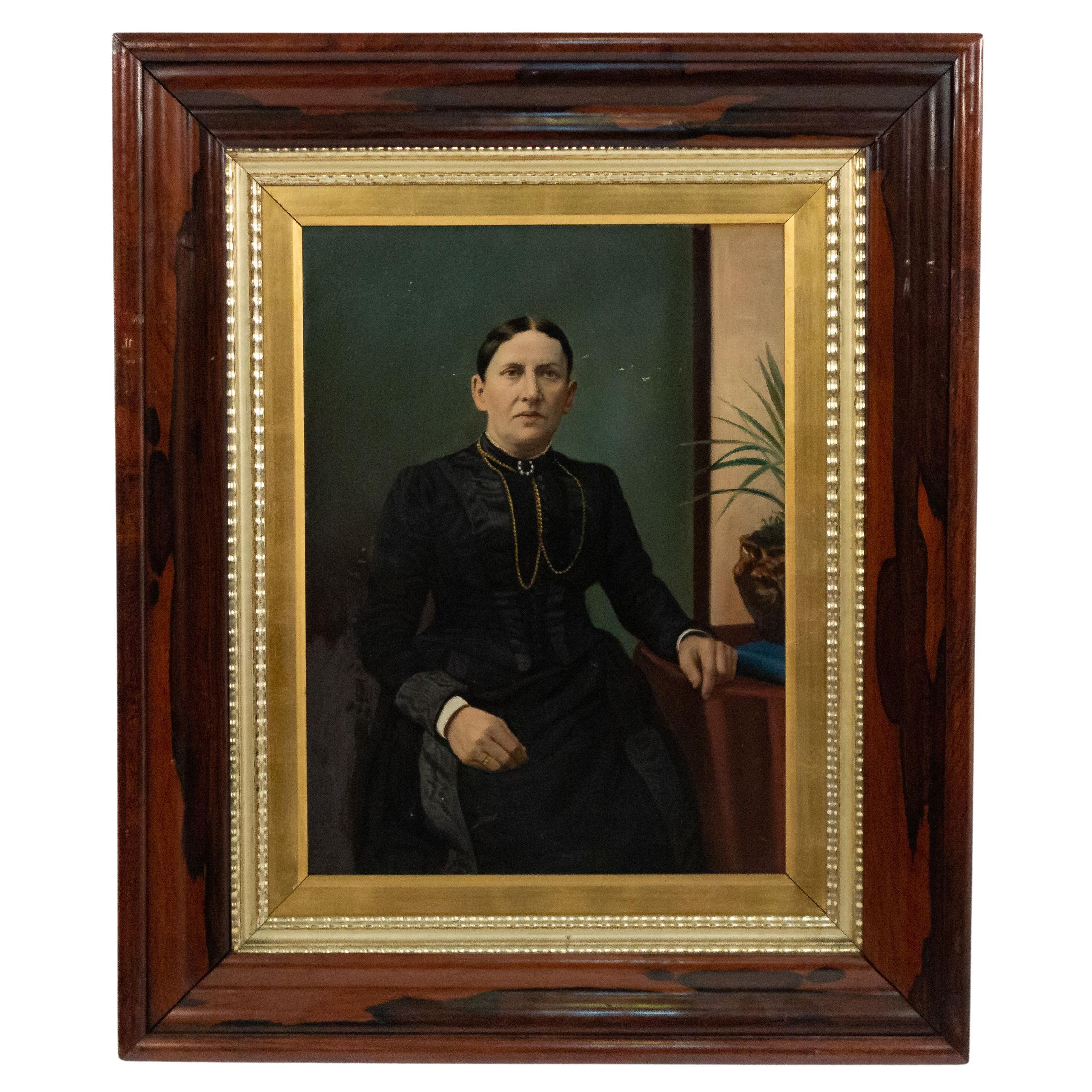 American Victorian Lady in Black Portrait