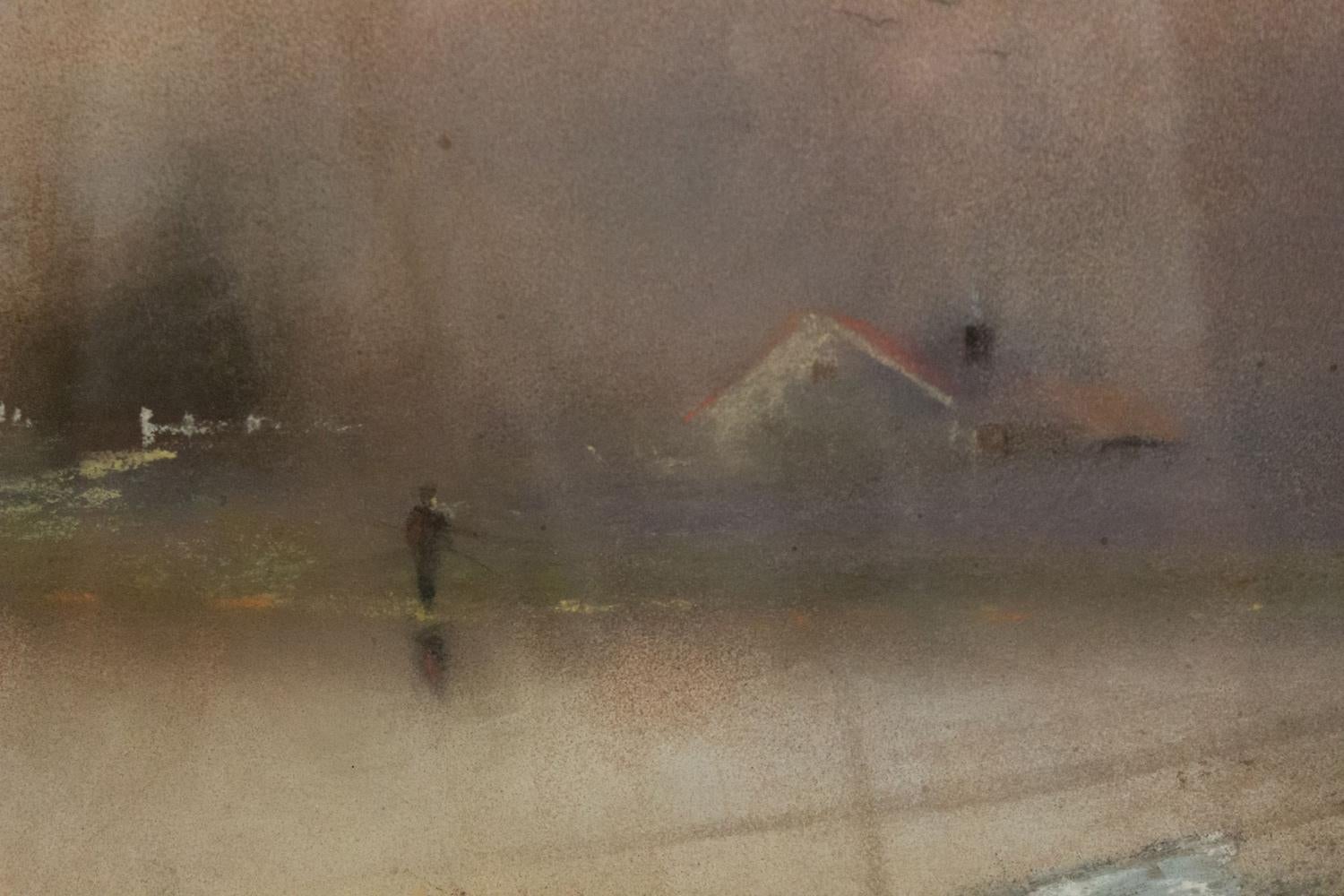 Betulla Paesaggio vittoriano americano di alberi di betulla con casa in vendita