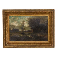 American Victorian Landscape of Sheep by Stream