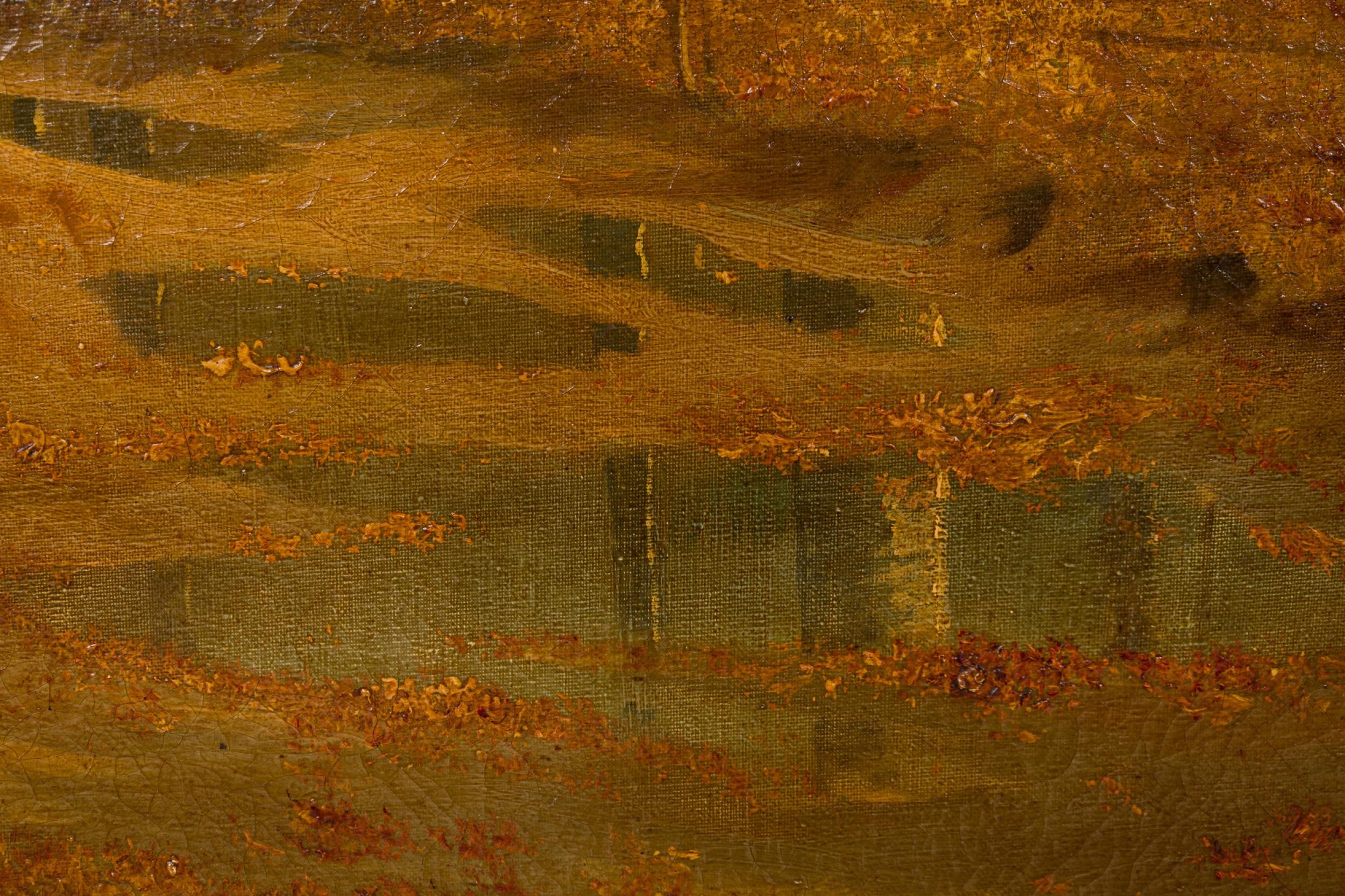 Vittoriano Paesaggio vittoriano americano raffigurante una scena di foresta autunnale in vendita