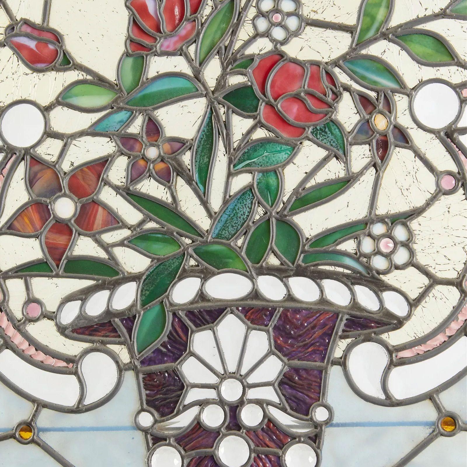American Victorian Leaded Glass Window In Good Condition For Sale In Los Angeles, CA