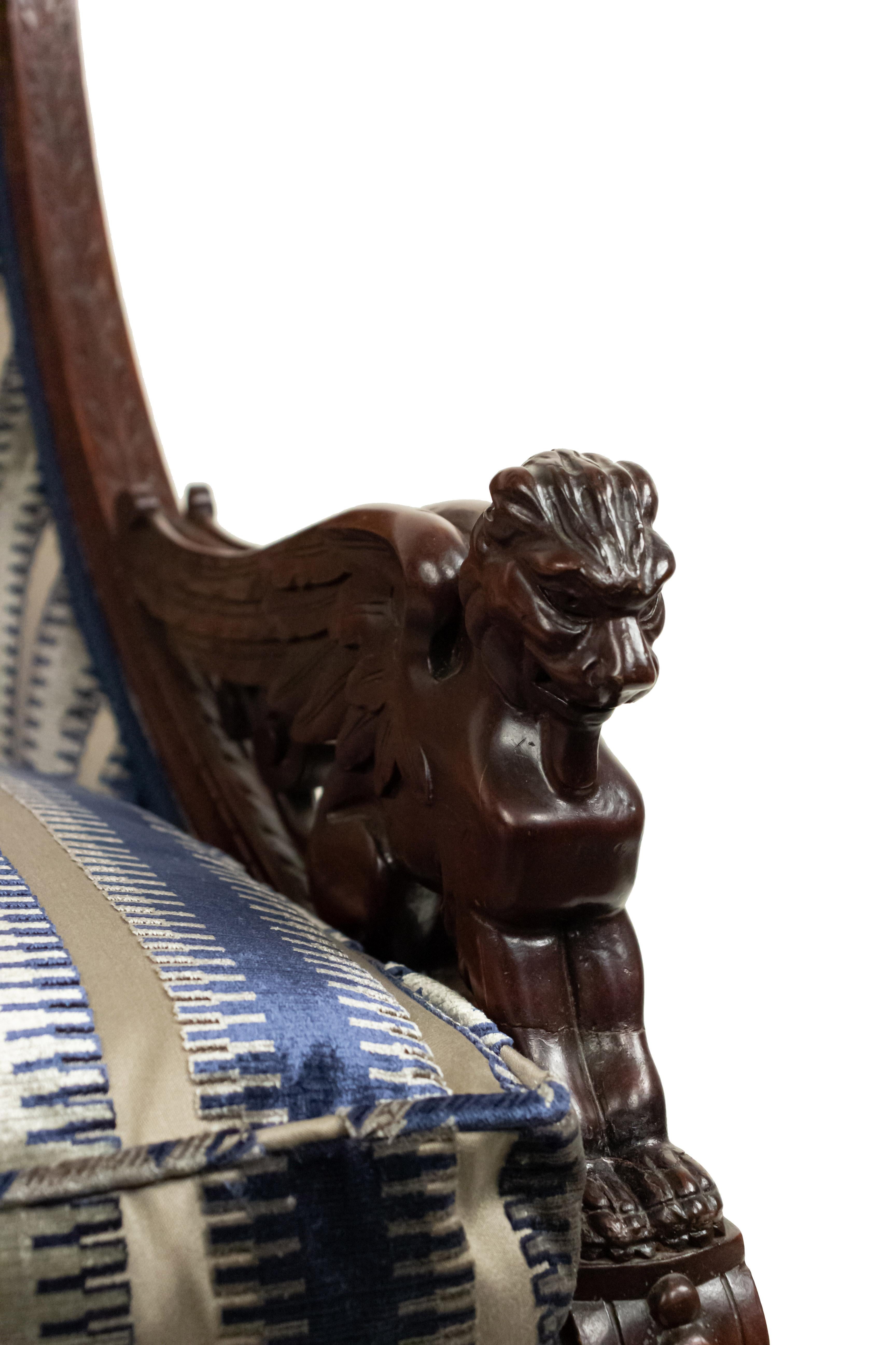 XIXe siècle Fauteuil en acajou de style victorien américain en vente
