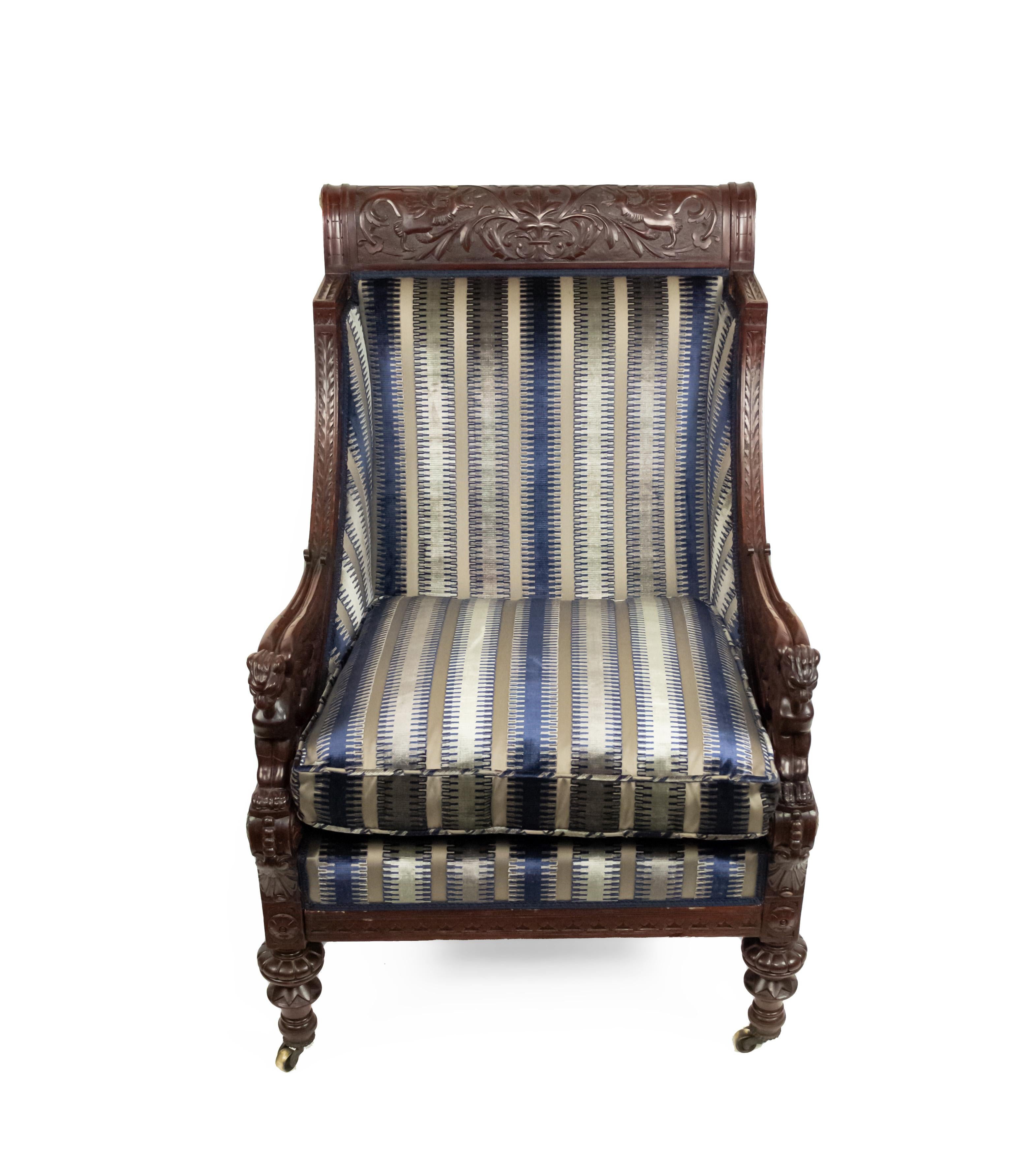 Fauteuil en acajou de style victorien américain en vente 1