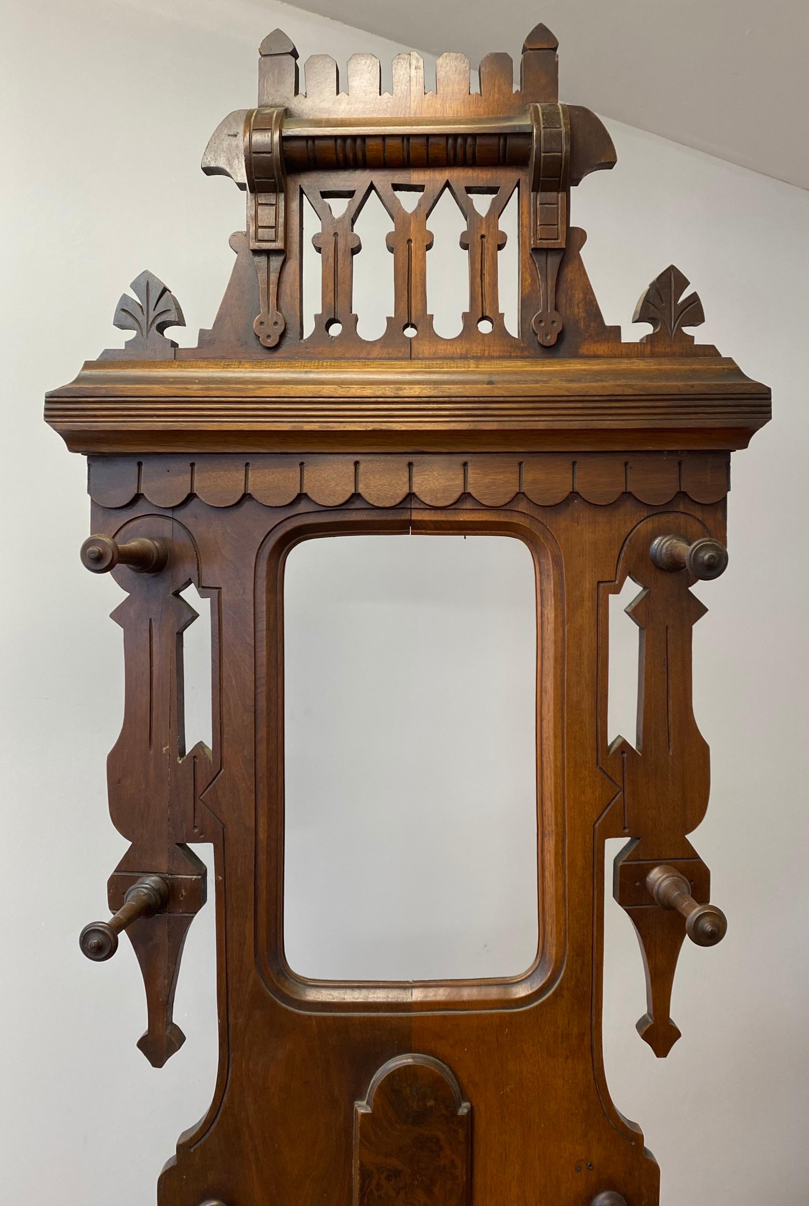 20th Century American Victorian Mahogany Hall Stand, C.1900 For Sale