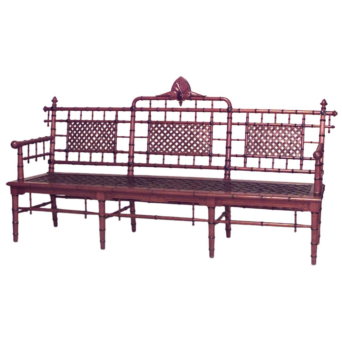 American Victorian Mahogany Settee