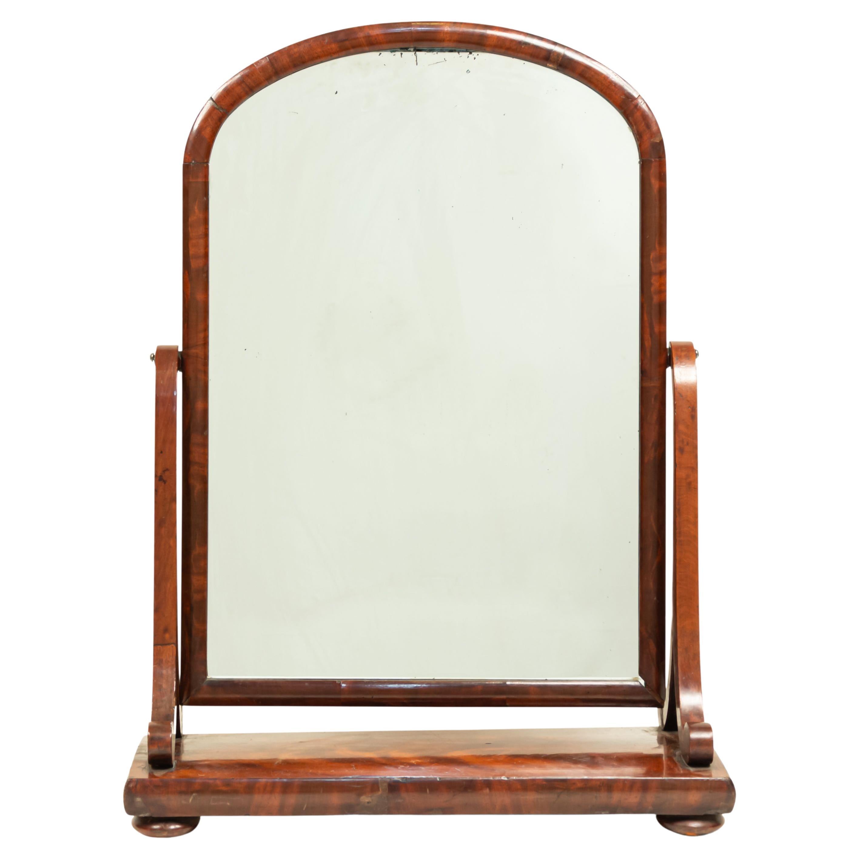 19th Century Early Victorian Mahogany Vanity Mirror at 1stDibs